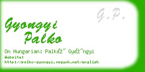 gyongyi palko business card